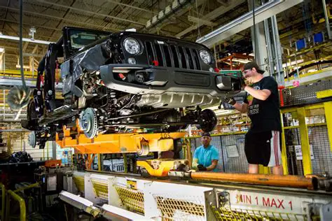 photo of Jeep Wrangler car production