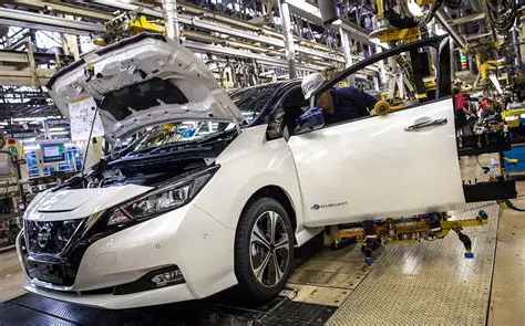 photo of Nissan Leaf car production