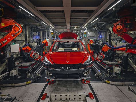 photo of Tesla Model y car production