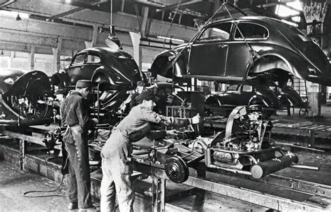 photo of Volkswagen Beetle car production